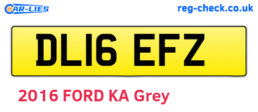 DL16EFZ are the vehicle registration plates.