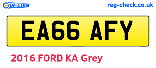 EA66AFY are the vehicle registration plates.