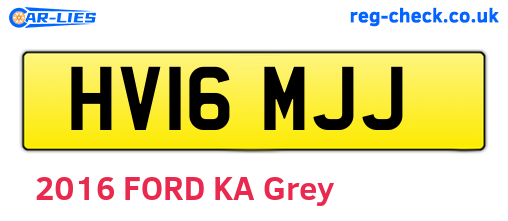 HV16MJJ are the vehicle registration plates.