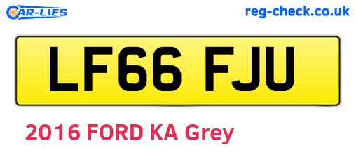 LF66FJU are the vehicle registration plates.