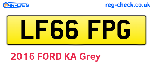 LF66FPG are the vehicle registration plates.
