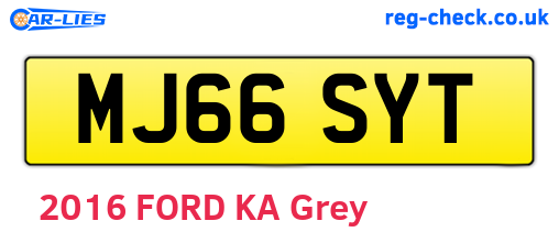 MJ66SYT are the vehicle registration plates.