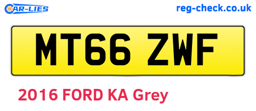 MT66ZWF are the vehicle registration plates.