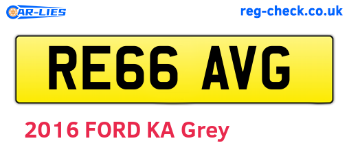 RE66AVG are the vehicle registration plates.