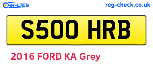 S500HRB are the vehicle registration plates.