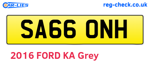 SA66ONH are the vehicle registration plates.