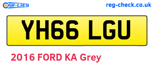 YH66LGU are the vehicle registration plates.