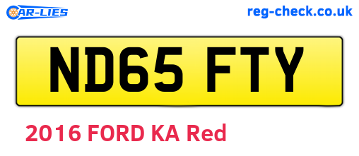 ND65FTY are the vehicle registration plates.