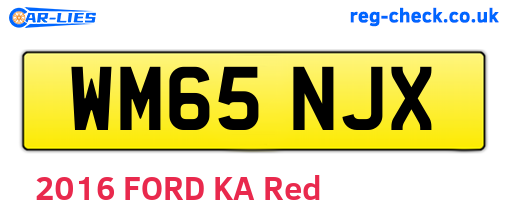 WM65NJX are the vehicle registration plates.