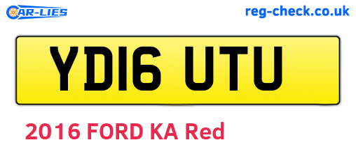 YD16UTU are the vehicle registration plates.