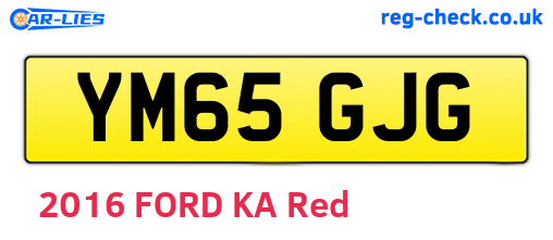 YM65GJG are the vehicle registration plates.