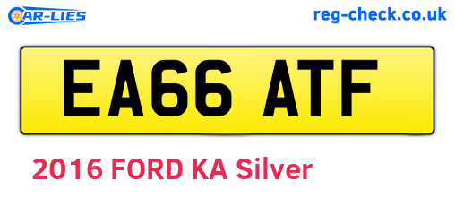 EA66ATF are the vehicle registration plates.