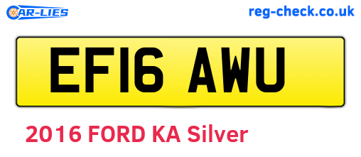 EF16AWU are the vehicle registration plates.