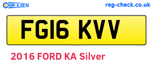 FG16KVV are the vehicle registration plates.