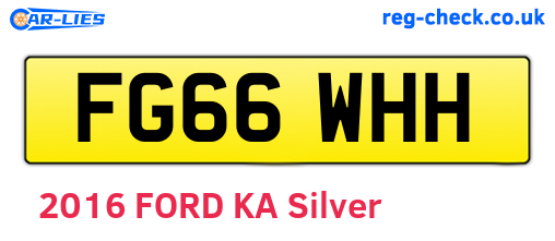 FG66WHH are the vehicle registration plates.