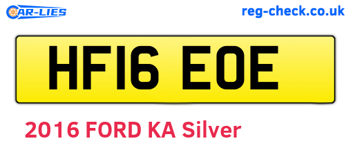 HF16EOE are the vehicle registration plates.