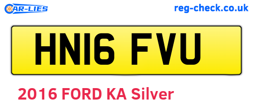 HN16FVU are the vehicle registration plates.