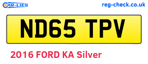 ND65TPV are the vehicle registration plates.