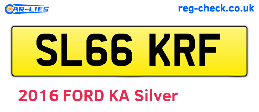 SL66KRF are the vehicle registration plates.