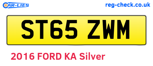 ST65ZWM are the vehicle registration plates.
