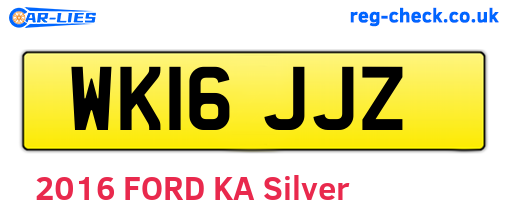 WK16JJZ are the vehicle registration plates.