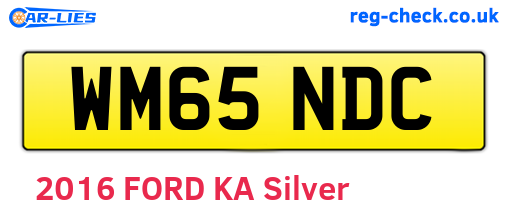 WM65NDC are the vehicle registration plates.