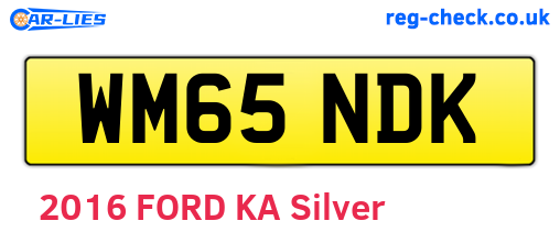 WM65NDK are the vehicle registration plates.