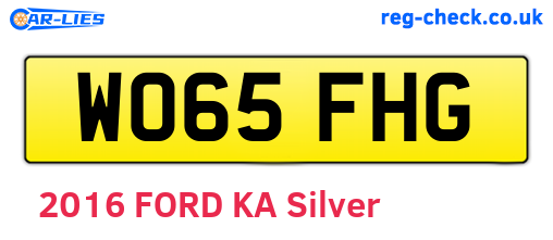 WO65FHG are the vehicle registration plates.