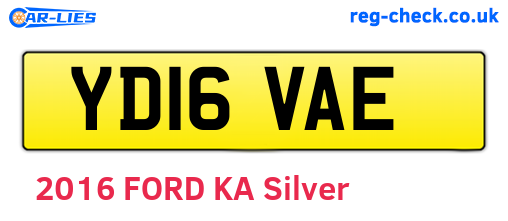 YD16VAE are the vehicle registration plates.