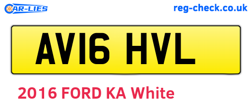 AV16HVL are the vehicle registration plates.