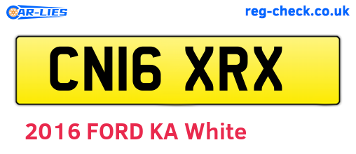 CN16XRX are the vehicle registration plates.