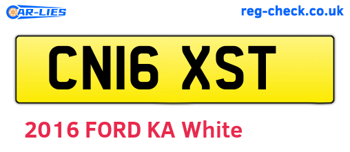 CN16XST are the vehicle registration plates.