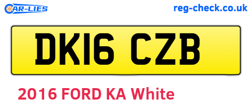 DK16CZB are the vehicle registration plates.