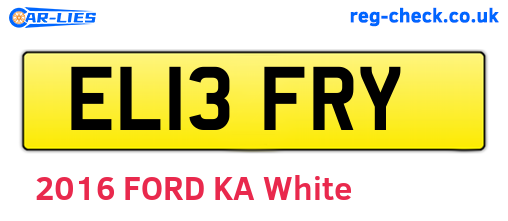 EL13FRY are the vehicle registration plates.
