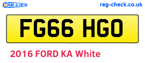 FG66HGO are the vehicle registration plates.