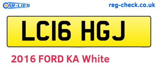 LC16HGJ are the vehicle registration plates.