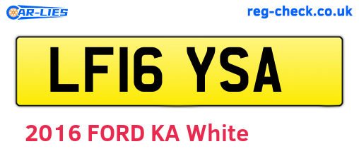LF16YSA are the vehicle registration plates.
