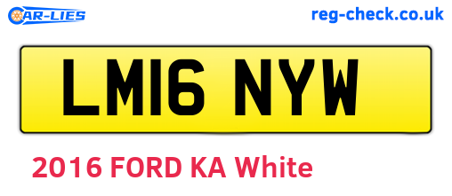 LM16NYW are the vehicle registration plates.
