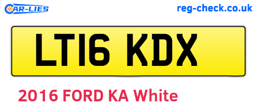 LT16KDX are the vehicle registration plates.