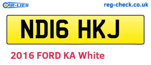 ND16HKJ are the vehicle registration plates.
