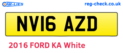 NV16AZD are the vehicle registration plates.