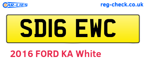 SD16EWC are the vehicle registration plates.