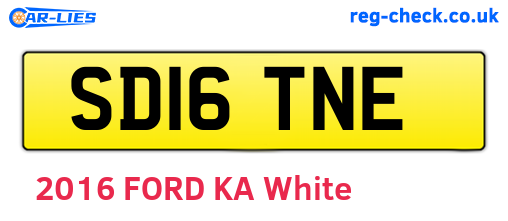 SD16TNE are the vehicle registration plates.