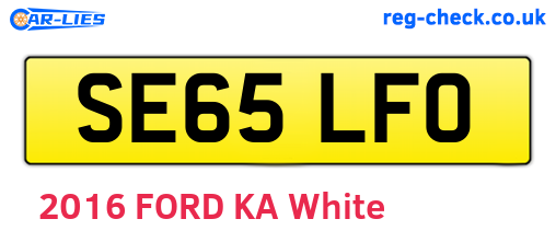 SE65LFO are the vehicle registration plates.