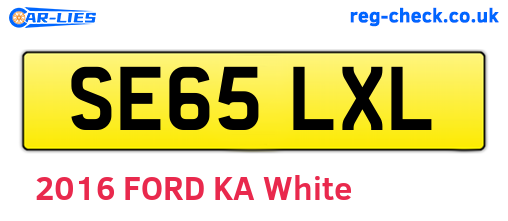 SE65LXL are the vehicle registration plates.