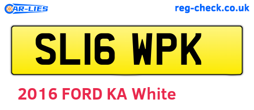 SL16WPK are the vehicle registration plates.