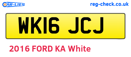 WK16JCJ are the vehicle registration plates.