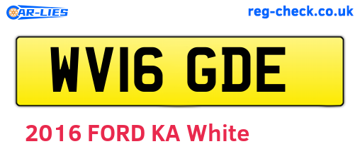 WV16GDE are the vehicle registration plates.