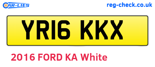 YR16KKX are the vehicle registration plates.