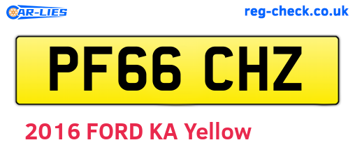 PF66CHZ are the vehicle registration plates.